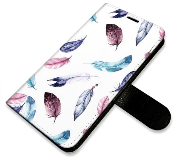 Kryt na mobil iSaprio flip puzdro Colorful Feathers pre Huawei P40 Lite ...
