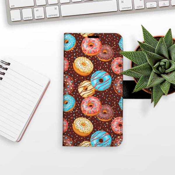 Kryt na mobil iSaprio flip puzdro Donuts Pattern pre Huawei P40 Lite ...