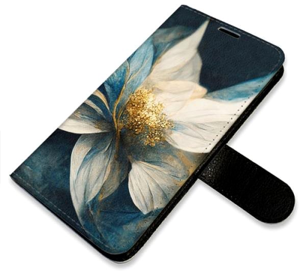 Kryt na mobil iSaprio flip puzdro Gold Flowers pre Huawei P40 Lite ...