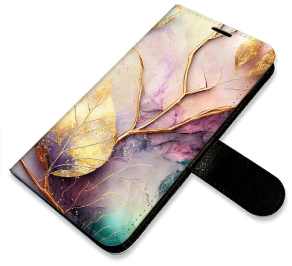 Kryt na mobil iSaprio flip puzdro Gold Leaves 02 pre iPhone 11 ...