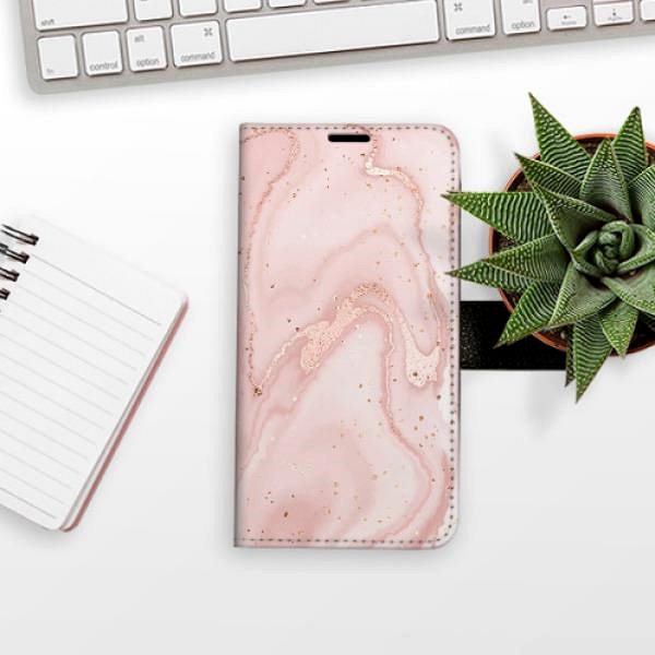 Kryt na mobil iSaprio flip puzdro RoseGold Marble pre iPhone 11 ...