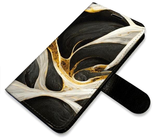 Kryt na mobil iSaprio flip puzdro BlackGold Marble na iPhone 13 ...