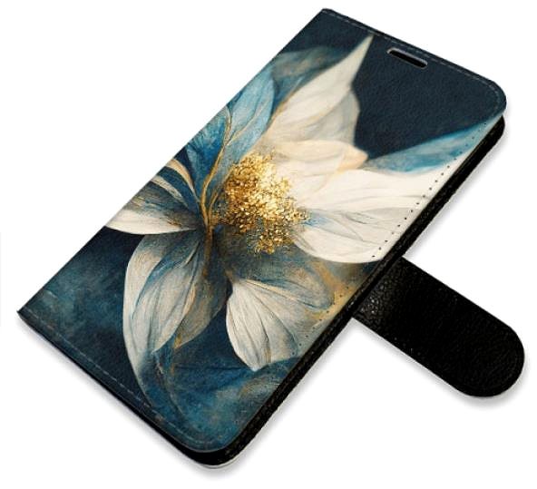 Kryt na mobil iSaprio flip puzdro Gold Flowers na iPhone 13 ...