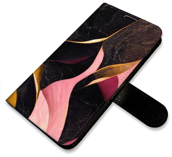 Kryt na mobil iSaprio flip puzdro Gold Pink Marble 02 pre iPhone 13 ...
