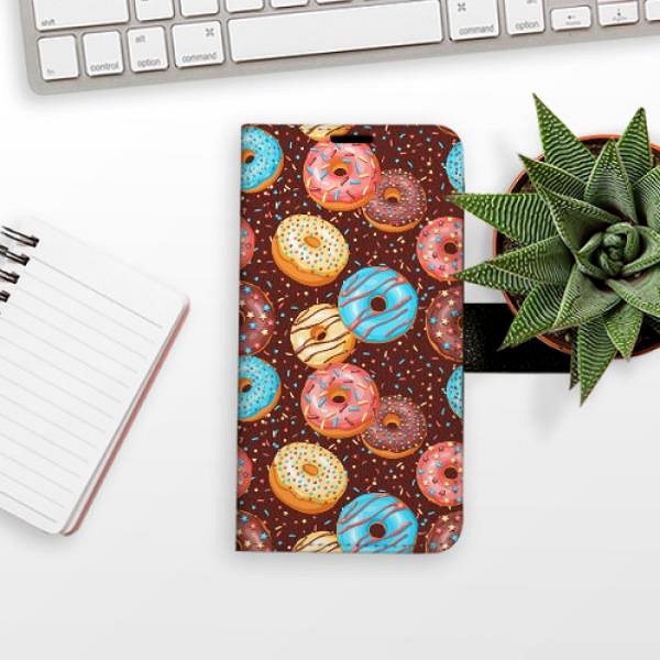 Kryt na mobil iSaprio flip puzdro Donuts Pattern pre iPhone 13 mini ...