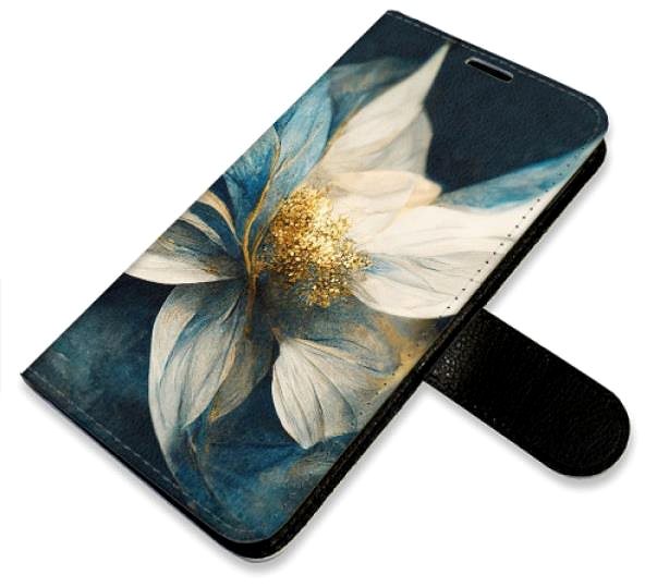 Kryt na mobil iSaprio flip puzdro Gold Flowers pre iPhone 13 mini ...