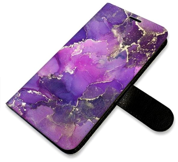 Kryt na mobil iSaprio flip puzdro Purple Marble pre iPhone 13 mini ...