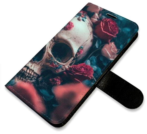 Kryt na mobil iSaprio flip puzdro Skull in Roses 02 pre iPhone 13 mini ...