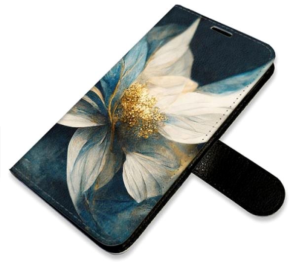 Kryt na mobil iSaprio flip puzdro Gold Flowers pre iPhone 13 Pro ...