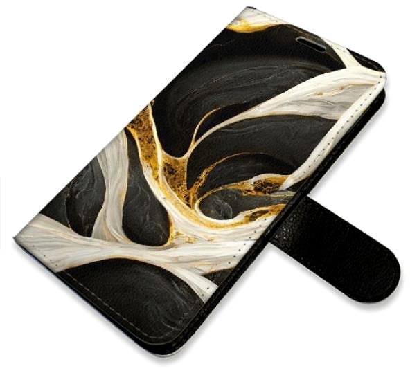 Kryt na mobil iSaprio flip puzdro BlackGold Marble pre iPhone 14 ...
