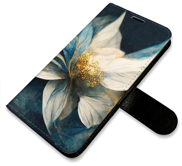 Kryt na mobil iSaprio flip puzdro Gold Flowers na iPhone 14 ...