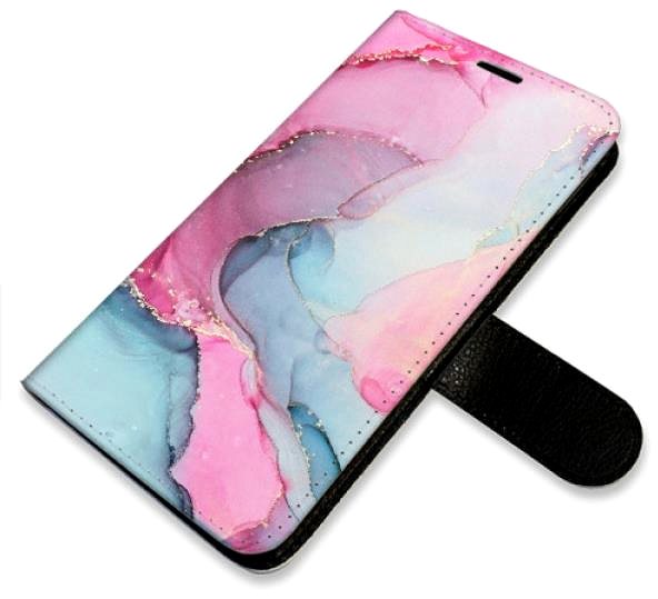 Kryt na mobil iSaprio flip puzdro PinkBlue Marble na iPhone 14 ...