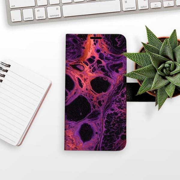 Kryt na mobil iSaprio flip puzdro Abstract Dark 02 pre iPhone 14 Pro ...