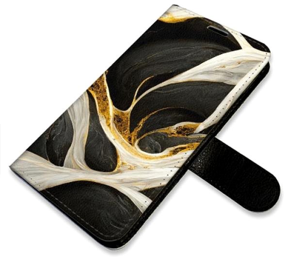 Kryt na mobil iSaprio flip puzdro BlackGold Marble pre iPhone 14 Pro ...
