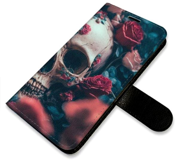 Kryt na mobil iSaprio flip puzdro Skull in Roses 02 pre iPhone 6/6S ...
