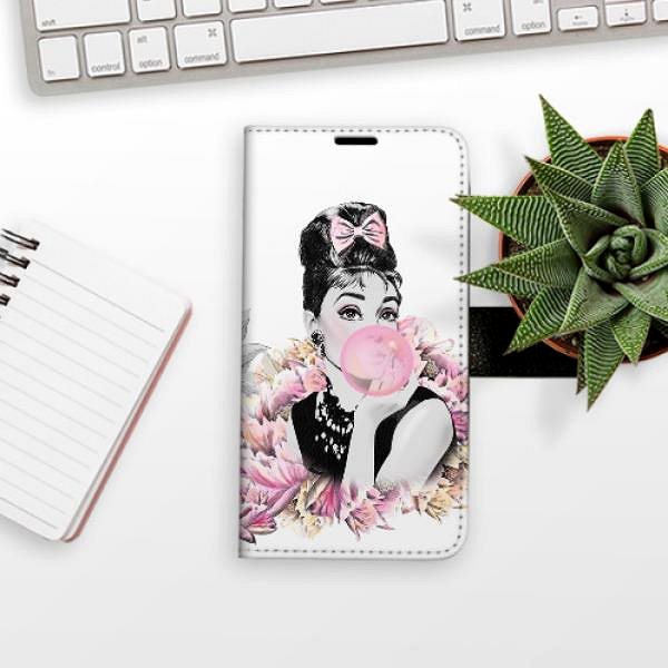 Kryt na mobil iSaprio flip puzdro Girl with bubble na iPhone X/XS ...