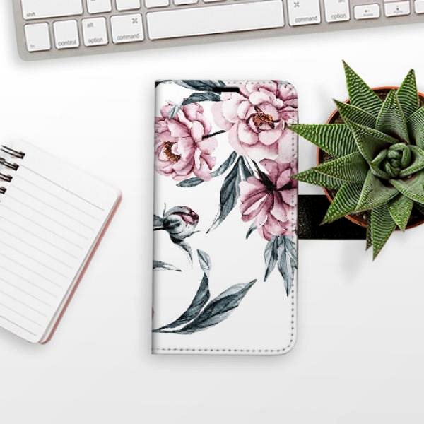 Kryt na mobil iSaprio flip puzdro Pink Flowers pre iPhone X/XS ...