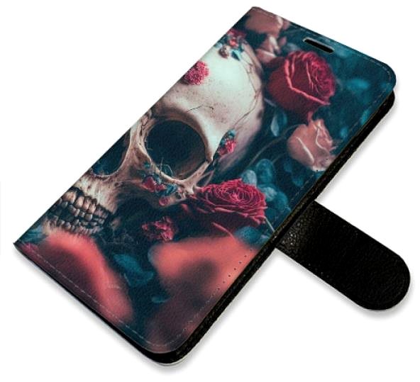 Kryt na mobil iSaprio flip puzdro Skull in Roses 02 pre iPhone X/XS ...