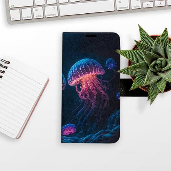 Kryt na mobil iSaprio flip puzdro Jellyfish pre iPhone XR ...