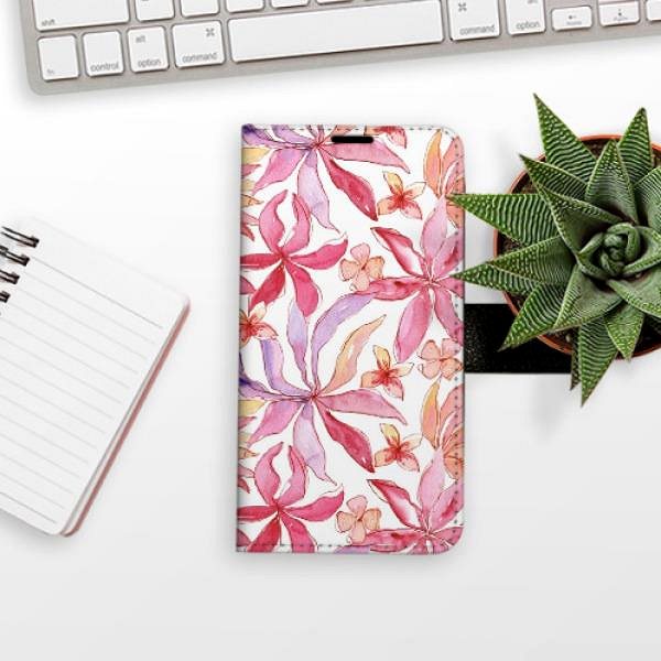 Kryt na mobil iSaprio flip pouzdro Flower Pattern 10 pro Samsung Galaxy A12 ...