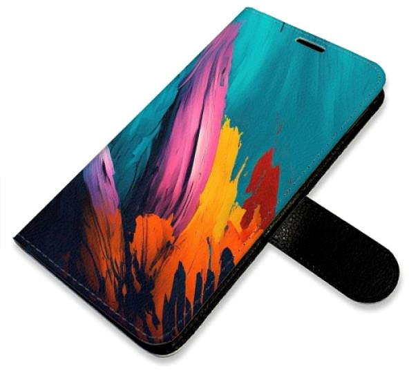 Kryt na mobil iSaprio flip puzdro Orange Paint 02 pre Samsung Galaxy A12 ...