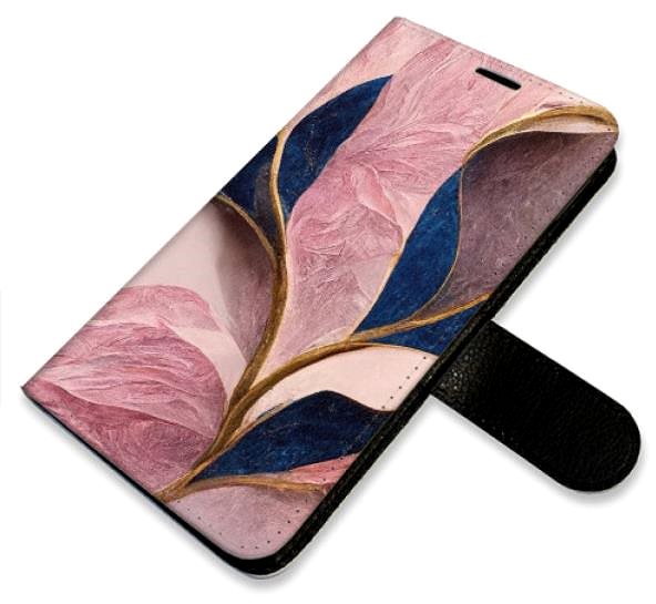 Kryt na mobil iSaprio flip puzdro Pink Leaves pre Samsung Galaxy A12 ...