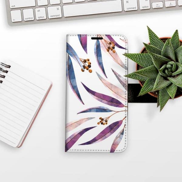 Kryt na mobil iSaprio flip puzdro Ornamental Leaves pre Samsung Galaxy A21s ...
