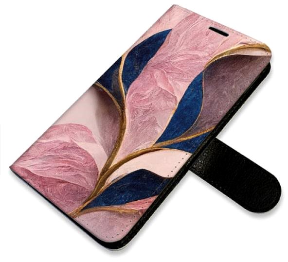 Kryt na mobil iSaprio flip puzdro Pink Leaves pre Samsung Galaxy A22 5G ...