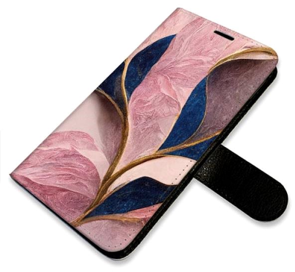 Kryt na mobil iSaprio flip puzdro Pink Leaves pre Samsung Galaxy A50 ...