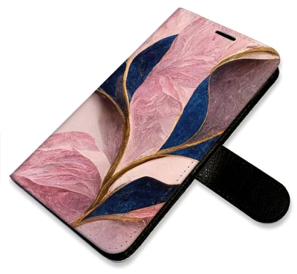 Kryt na mobil iSaprio flip puzdro Pink Leaves pre Samsung Galaxy M52 5G ...
