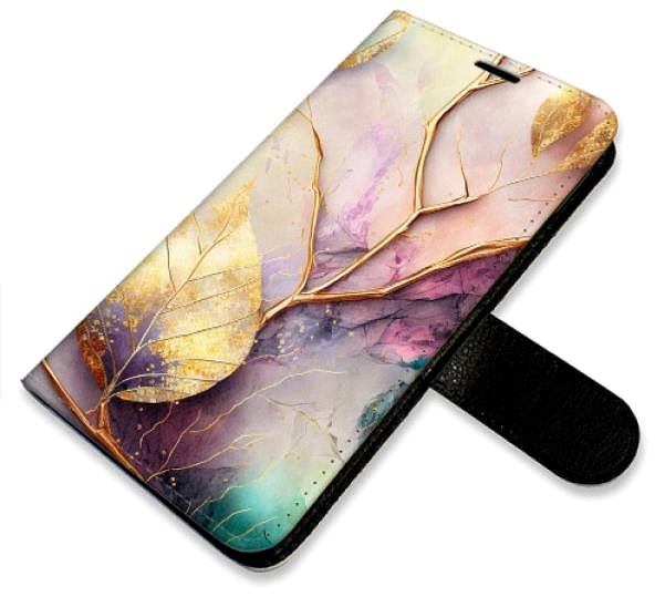Kryt na mobil iSaprio flip puzdro Gold Leaves 02 pre Samsung Galaxy S10 ...