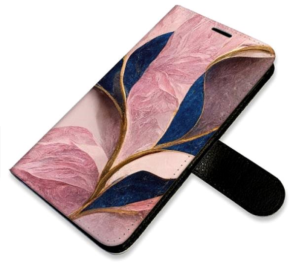Kryt na mobil iSaprio flip puzdro Pink Leaves na Samsung Galaxy S21 ...