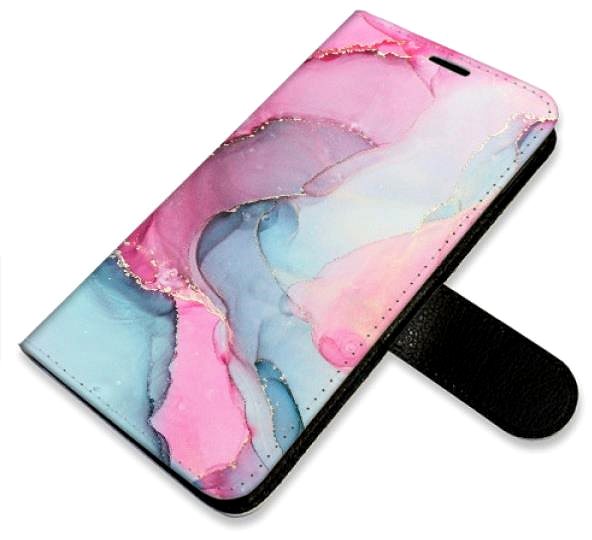 Kryt na mobil iSaprio flip puzdro PinkBlue Marble pre Samsung Galaxy S21 FE 5G ...