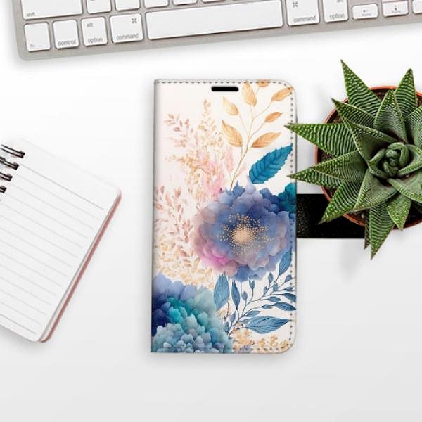 Kryt na mobil iSaprio flip puzdro Ornamental Flowers 03 na Samsung Galaxy S23 5G ...
