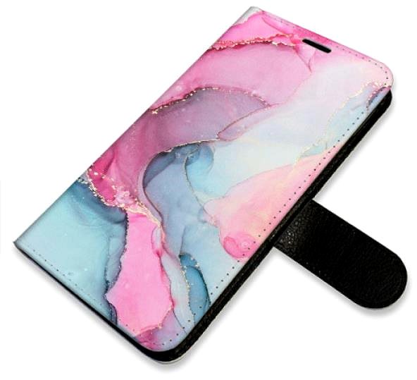 Kryt na mobil iSaprio flip puzdro PinkBlue Marble pre Samsung Galaxy S23+ 5G ...