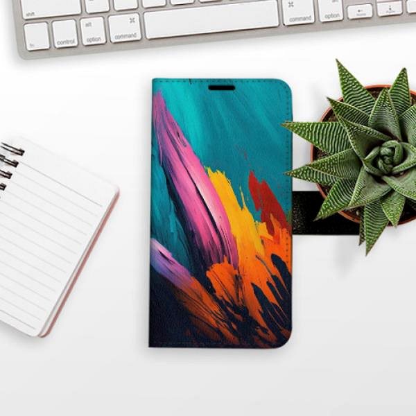 Kryt na mobil iSaprio flip puzdro Orange Paint 02 na Xiaomi Redmi 9C ...