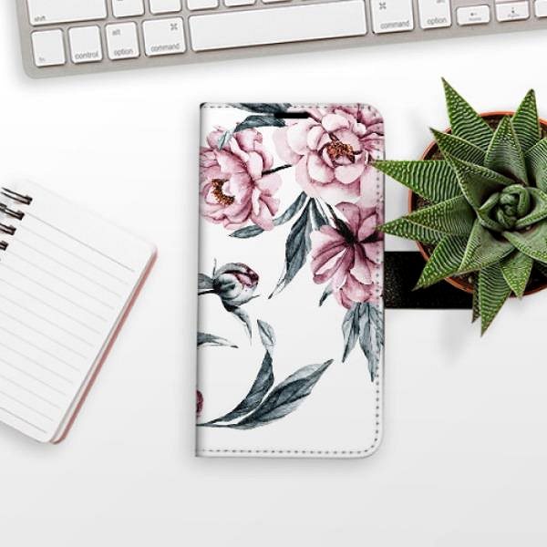 Kryt na mobil iSaprio flip puzdro Pink Flowers na Xiaomi Redmi Note 10/Note 10S ...