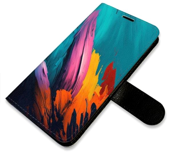 Kryt na mobil iSaprio flip puzdro Orange Paint 02 pre Xiaomi Redmi Note 10 5G ...