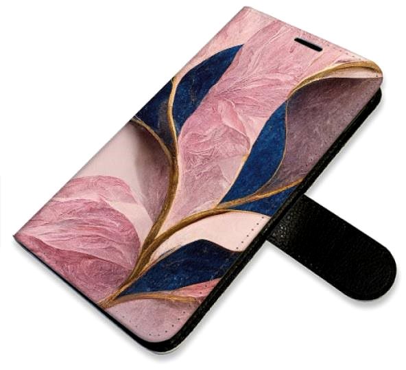 Kryt na mobil iSaprio flip puzdro Pink Leaves pre Xiaomi Redmi Note 10 5G ...
