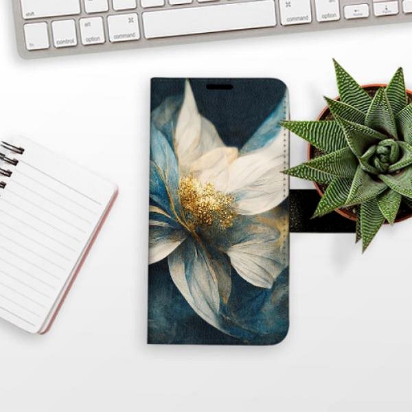 Kryt na mobil iSaprio flip puzdro Gold Flowers pre Xiaomi Redmi Note 8 Pro ...