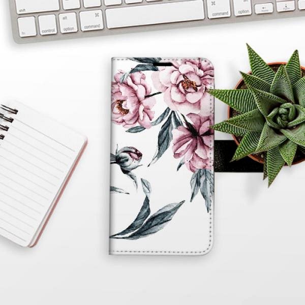 Kryt na mobil iSaprio flip puzdro Pink Flowers pre Xiaomi Redmi Note 8 Pro ...