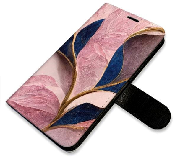 Kryt na mobil iSaprio flip puzdro Pink Leaves pre Xiaomi Redmi Note 8 Pro ...