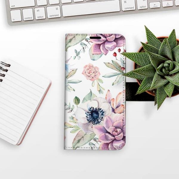 Kryt na mobil iSaprio flip puzdro Succulents Pattern na Xiaomi Redmi Note 9 Pro/Note 9S ...