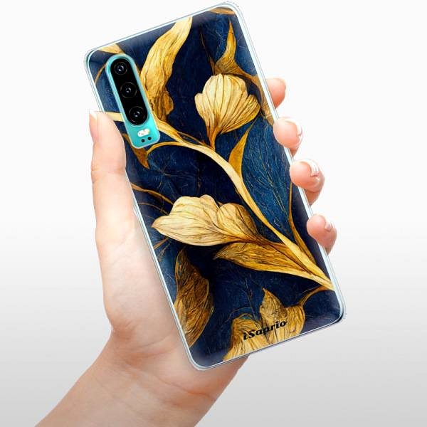 Kryt na mobil iSaprio Gold Leaves na Huawei P30 ...