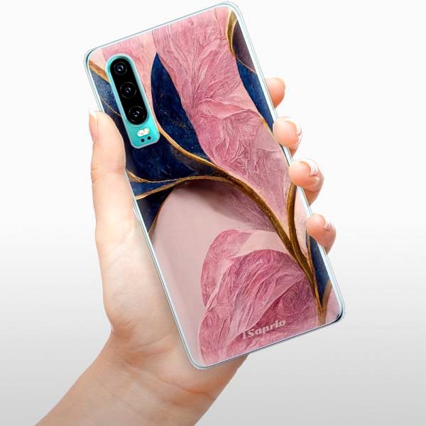 Kryt na mobil iSaprio Pink Blue Leaves pre Huawei P30 ...