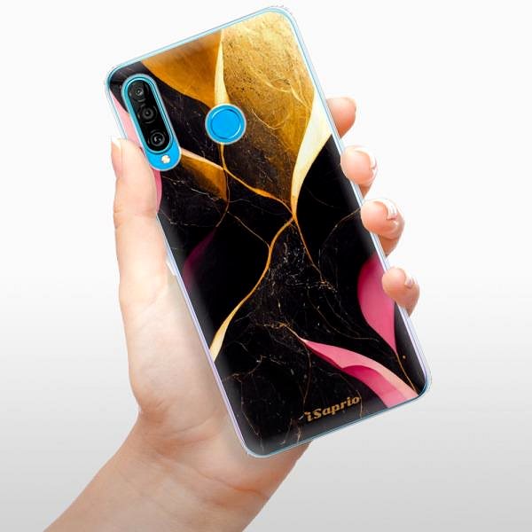 Kryt na mobil iSaprio Gold Pink Marble pre Huawei P30 Lite ...