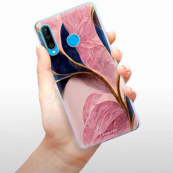 Kryt na mobil iSaprio Pink Blue Leaves pre Huawei P30 Lite ...