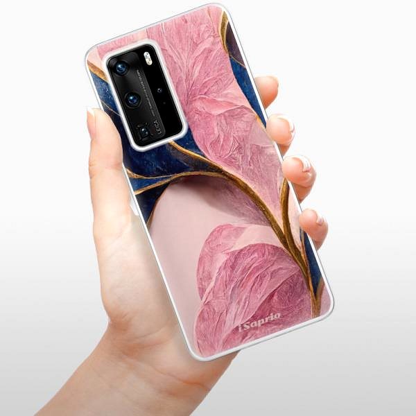 Kryt na mobil iSaprio Pink Blue Leaves pre Huawei P40 Pro ...