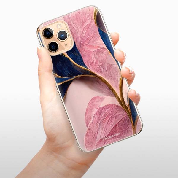 Kryt na mobil iSaprio Pink Blue Leaves pre iPhone 11 Pro ...