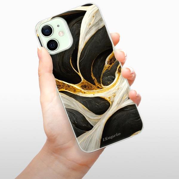 Kryt na mobil iSaprio Black and Gold pre iPhone 12 ...